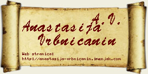 Anastasija Vrbničanin vizit kartica